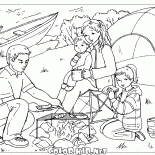 Familia en la hoguera