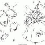 Hada en un hermoso jardín