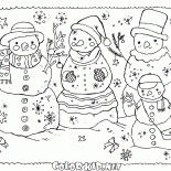 Familia de muñecos de nieve