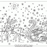 Papá Noel en un trineo