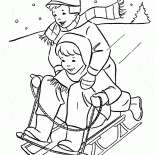 Niños trineo