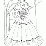 Vestido largo de la novia