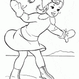 Muchacha en patines