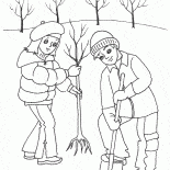 Árboles Niños de plantas