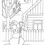 Muñeco de nieve se derrite