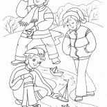 Los niños y los barcos