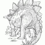 Dinosaurio con espinas afiladas