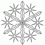 Estrella en forma de copos de nieve