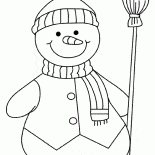 Muñeco de nieve alegre