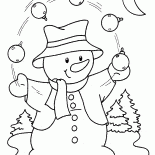 Muñeco de nieve del payaso