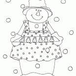 Muñeco de nieve del cocinero