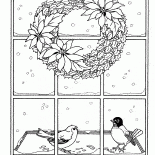 Nieve fuera de la ventana