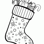 Stocking llena de regalos