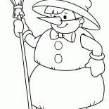 Traje Muñeco de nieve por un niño