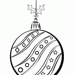 Bola del árbol de Navidad en una cadena