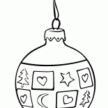 Bola en el árbol de Navidad