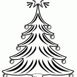 Glowing punta del árbol de navidad