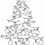 Árbol de navidad está recta