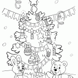 Año Nuevo y el árbol de navidad