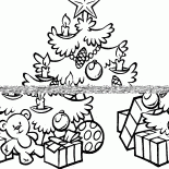 Árbol de Navidad y muchos regalos