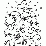 Árbol de navidad y las ardillas