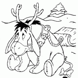 Burro Eeyore invierno