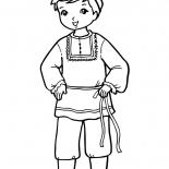 El muchacho en traje nacional