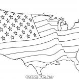 Bandera Americana Mapa